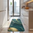 thumbnail image 4 of Teal Gold Marble Pattern Kitchen Rug Mat,Kitchen Runner Rugs Non Skid Washable,Decorative Kitchen Floor Mats for Kitchen,Sink,Laundry,17"x47.2", 4 of 7