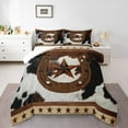 thumbnail image 2 of Erosebridal Texas Stars Bedding King Comforter Set, Western Tribal Duvet Insert, Cow Print Comforters & Duvets, Breathable Bedroom Decor, 3-Piece, 2 of 8