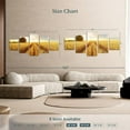 thumbnail image 3 of Elephant Stock Golden Wheat Fields Wall Art - Horizontal Multi Panel Canvas - Living Room Wall Decor - Floral And Botanical Multi Panel - Gray And Blue Decor - 68" x 30", 3 of 4