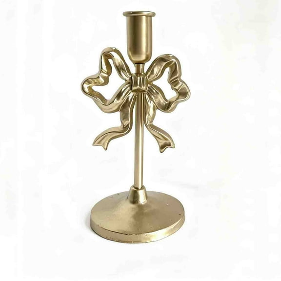 dajkiuy Bow Taper Candle Holders, Christmas Candlestick Holders, Xmas Candle Holder Vintage Decorative for Table Centerpiece Decor Holiday Housewarming Gifts