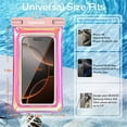 thumbnail image 4 of Waterproof Phone Pouch, Universal Fit for Swimming Snorkeling Hiking Travel, IPX8 Certified Dry Bag Case with Touchscreen Compatibility, Clear Protective Sleeve for iPhone Samsung Smartphones, 4 of 10