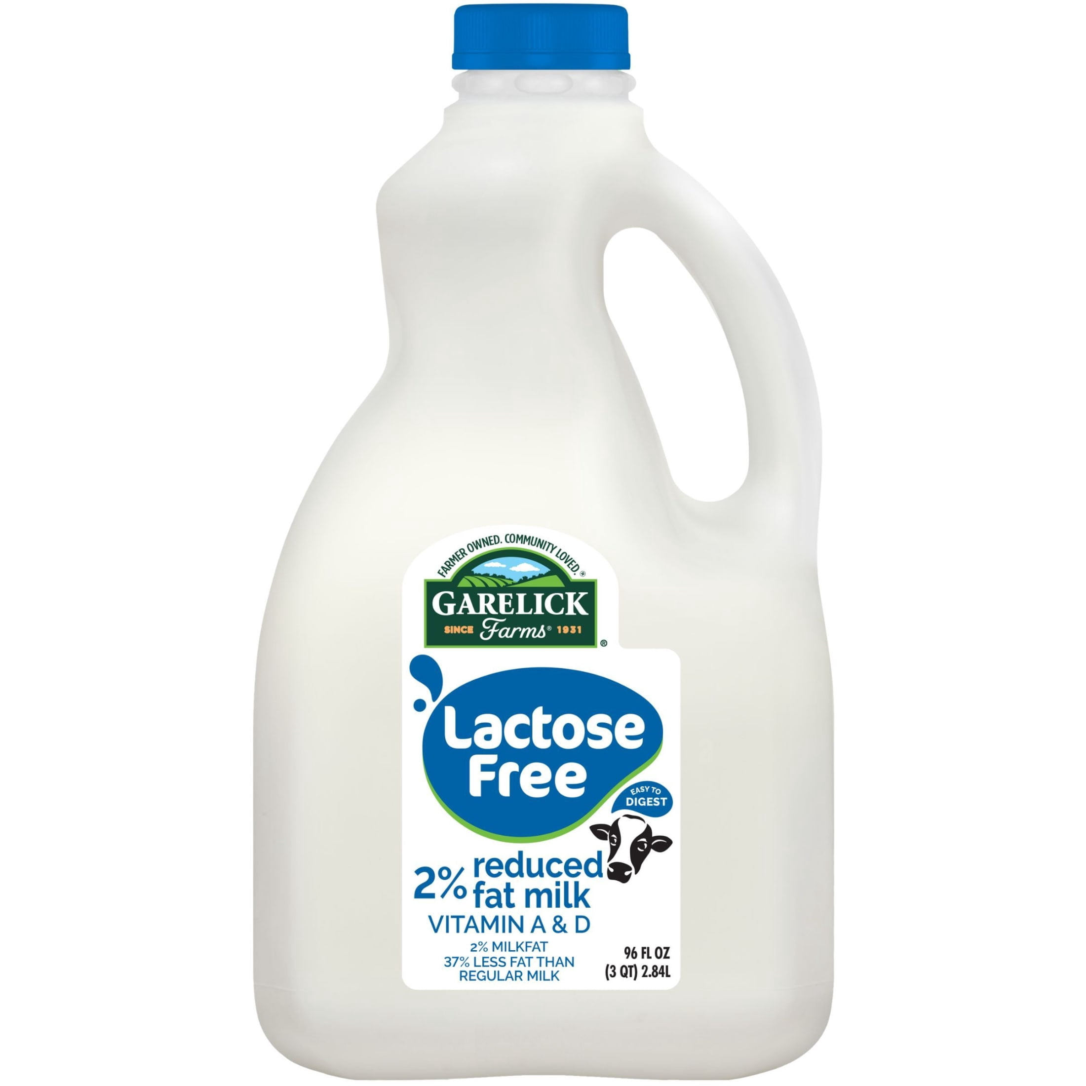 Garelick Farms Lactose Free 2% Reduced Fat Milk 96 Fl Oz Carafe