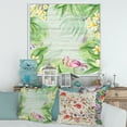 thumbnail image 2 of Designart 'Yellow Flowers, Tropical Foliage With Flamingo I' Modern Framed Canvas Wall Art Print, 2 of 5