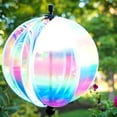 thumbnail image 3 of In the Breeze 2634 — 11-Inch Striped Iridescent Gazing Ball — Vibrant Garden Ball Wind Spinner, 3 of 4