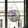 thumbnail image 3 of Christmas Gift Ideas - Blue Purple Butterfly Flower Stained Glass Hanging Ornament - Coastal Christmas Tree Decor, Holiday Gift for Family & Friends, Keepsake 2025, 3 of 3