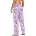 thumbnail image 6 of FREEAMG Cute Magic Unicorns Pajama Pants for Men, Men's Separate Bottoms, Pure Cotton Comfortable Lounge Pants for Men（367）, 6 of 7