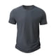 thumbnail image 1 of Camisa Elvqul Hombre Manga Corta Liso Gris Playa Cuello Redondo, 1 of 6