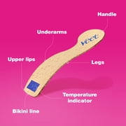 Hair Removal Wax- VEET Sugar Wax, Hair Remover Waxing Kit with Essential Oils and Floral Vanilla Fragrance, 250ml Wax and 12 Fabric Strips with 1 Spatula