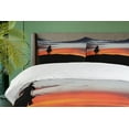thumbnail image 4 of Ambesonne Western Duvet Cover Set, Cowboy on Horse Silhouette, 2-Calking, Charcoal Grey Multicolor, 4 of 7