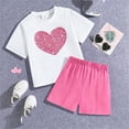 thumbnail image 2 of AUNVITO 2 Pieces Sets for Girls Summer Casual Tops & Shorts/Skirts 8-12 Years Sweet Kids Wear, 2 of 9