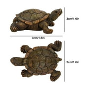 4pcs Garden Turtle Statues, TSV Resin Tortoise Figurines Outdoor Decor for Yard & Patio