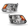thumbnail image 3 of Chrome Quad Amber Headlights for 2009-2018 Dodge Ram 1500 2500 3500 Headlamps, 3 of 8