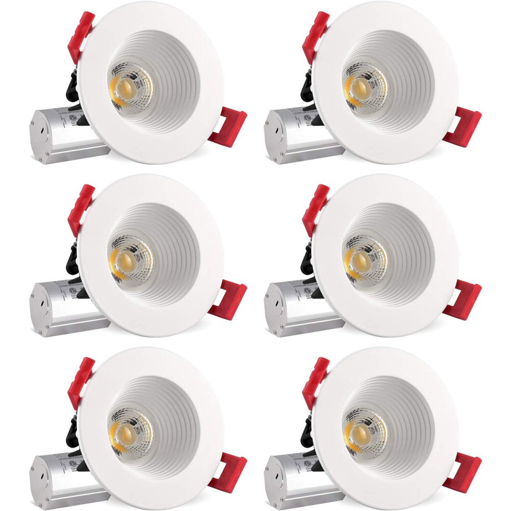 Luxrite 2" Dimmable LED Recessed Light with JBox, 8W =50W, 4100K Cool