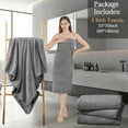 thumbnail image 3 of 4 Pack Extra Large Bath Towels 35 x 70 Inches, 100% Cotton, Larger & Lighter Weight, Quicker to Dry, Super Soft and Absorbent - Pink, 3 of 9