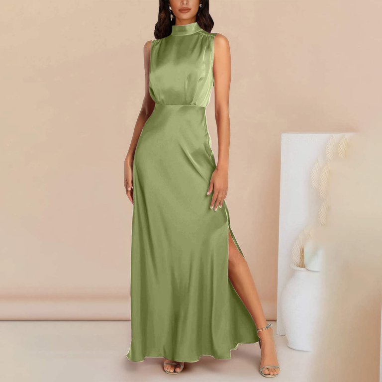 slim fit dress slacks Chic Sweetheart Straps Light Green Prom Dress with Slit QP3132 Custom Size / Custom Color main image 0
