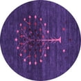 thumbnail image 1 of Ahgly Company Indoor Round Abstract Purple Contemporary Area Rugs, 7' Round, 1 of 4