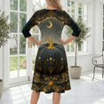 thumbnail image 7 of Womens Halloween Dress Pumpkin Skeleton Ghost Funny Scary Quick-Dry Lightweight Retro Halloween Clothing, 7 of 7