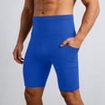 thumbnail image 2 of Gyexs Mens Gym Shorts - Mens Bike Shorts, Elastic Waist Lightweight Casual Summer 7 Inch Inseam Blue, Size XL, 2 of 5