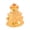 A002- Orange, variant on Mini Christmas Tree, Glitter Resin Squeeze Toys, Iridescent Translucent Stress Toys, 2.5X2X3.5 Inch Tiny Tabletop Decor, Pink Sparkly Resin Christmas Tree with Bow Detail, for