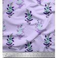 thumbnail image 1 of Soimoi Rayon Crepe Fabric Leaves & Floral Block Print Sewing Fabric Yard 46 Inch Wide, 1 of 3