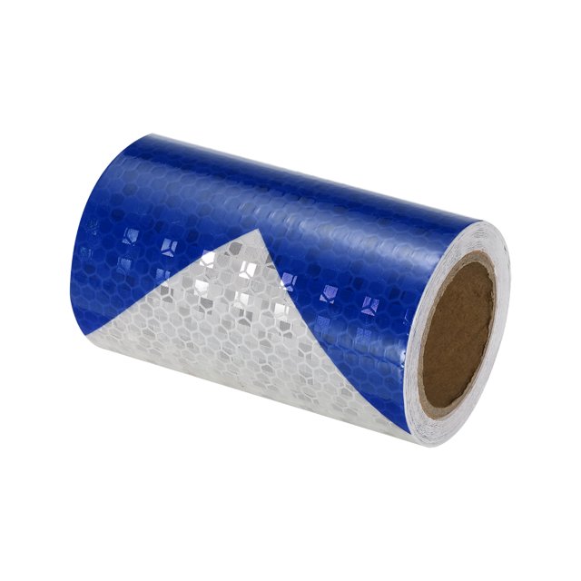 Unique Bargains Reflective Tape, 4' x 10 Ft High Visibility Warning Arrow Tape, Blue White