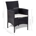 thumbnail image 2 of vidaXL Patio Furniture Set 4 Piece Patio Sectional Sofa with Table Poly Rattan, 2 of 9