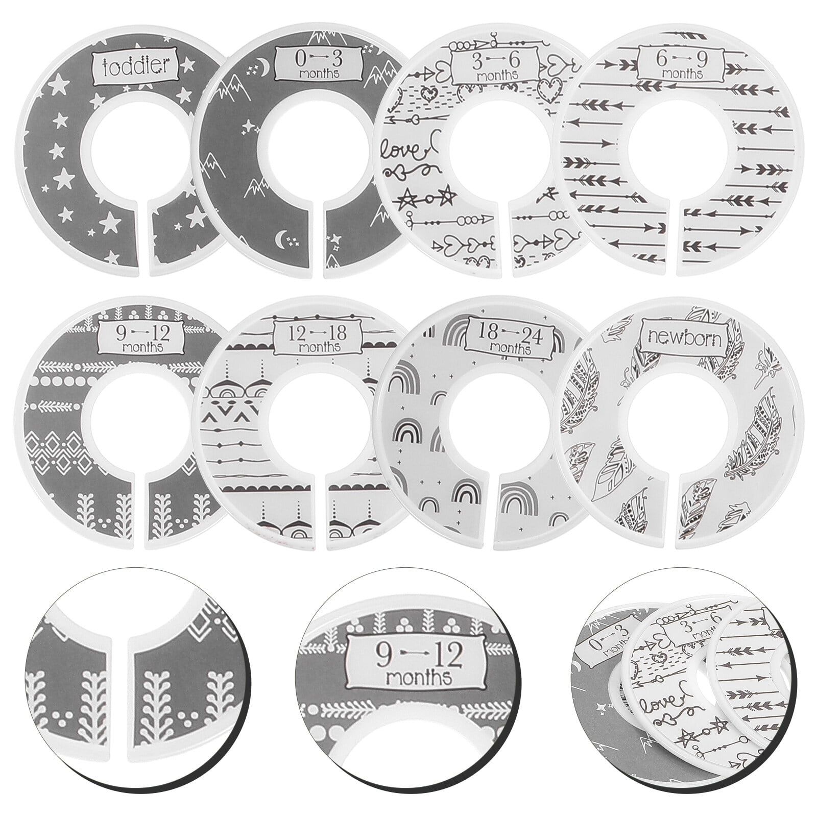 8pcs Baby Closet Dividers Plastic Baby Closet Organizer Baby