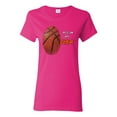 thumbnail image 1 of Wild Bobby, Basketball Fingerprint It's In My DNA, Sports, Women Graphic Tee, Fuschia, 3X-Large, 1 of 5