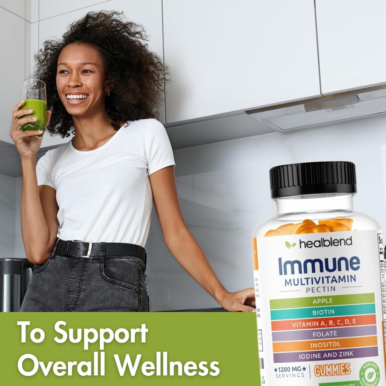 Healblend Multivitamin Gummies for Adults – Vitamin A, B, C, D, E, Zinc & Biotin – Immune & Energy Support – Vegan, 60 Gummies (2-Pack)