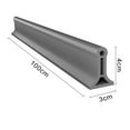 thumbnail image 6 of Mosey Silicone Water Retaining Strip Self-Adhesive Bendable Cut Freely Shower Threshold Water Dam Water Stopper Sealing Strip, 6 of 8