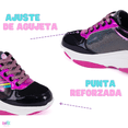 thumbnail image 3 of Tenis Patín Onix Unicornio Rock Roller Skate Cats Negro Shine Con Rueda Retráctil Para Niña, 3 of 5