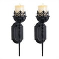 thumbnail image 3 of FZBCTLDZ Wall Sconce Candle Holder (Set of 2) Black Crown and Scepter Design Wall-Mount Metal Candle Holders Hanging Iron Wall Candle Sconce Holder for Living Room, Bathroom, Dining Room, 3 of 11