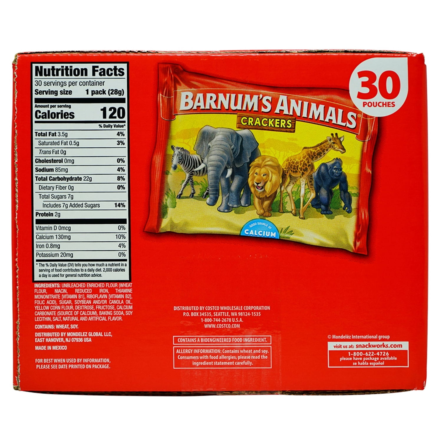 Barnum's Animal Crackers, 1 Ounce (Pack of 30)