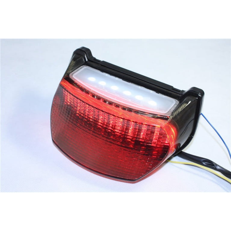 HTT Motorcycle Clear Led Tail Light Brake Light with Integrated