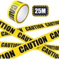 thumbnail image 1 of Cinta de advertencia, rollo de cinta de seguridad amarilla para alfombras, cinta de advertencia de peligro negra/amarilla, cinta de señalización para lugares de trabajo/áreas de peligro o fiestas de c, 1 of 5