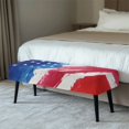 thumbnail image 2 of CHAQLIN Spiral American Flag Polyester Spandex Fabric Dining Bench Seat Cushion Slipcover with Scratch Resistant, Stain Resistant Stretch Bench Slipcover for Patio, 2 of 9