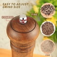 thumbnail image 3 of ORUYROP Pepper Grinder,Wood Salt and Pepper Grinder Mills Sets，Classic Manual Salt Grinder Refillable Pepper Mill Sets with Acrylic Visible Window Adjustable Ceramic Grinding Rotor 8 inch 2 P, 3 of 6