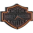 thumbnail image 2 of Harley-Davidson Etched Bar & Shield Shaped Neon Clock, Orange Neon HDL-16651, Harley Davidson, 2 of 2