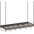 thumbnail image 1 of Hanging Pot Rack Ceiling Wall Mounted Pot Rack for Kitchen Industrial Style Pot Hanger with Hooks Cookware Storage Organizer for Pots and Pans Rustic and TPRBFC, 1 of 8