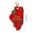 thumbnail image 6 of Dserfhy State Pride Christmas Ornaments Acrylic State Shaped Xmas Tree Hanging Decoration for Holiday Home Decor, 6 of 8