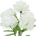 thumbnail image 3 of 13-inch Artificial Silk White 5 Heads Carnation Flowers Pick, for Indoor Use, by Mainstays, 3 of 8