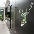 thumbnail image 4 of Gift Home Decoration Multiple Sizes Living Room Mural 3D Deer Head Stickers Mirror Surface Decals Wall Art SILVER S(43X26CM), 4 of 8
