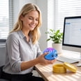 thumbnail image 4 of Squishy Dumplings Steamed Bun Stress Relief Toy, 3 Pack Slow Rising Bubble Squeeze Fidget Toys with Steamer Adult Desk, 4 of 6