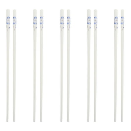 

5 Pairs Household Ceramic Chopsticks Reusable Chopsticks Chinese Style Chopsticks