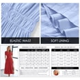 thumbnail image 5 of BTFBM Womens Summer Casual Midi Maxi Dresses Lightweight Short Sleeve V Neck Elastic Waist Boho Beach Dress Pockets, 5 of 8
