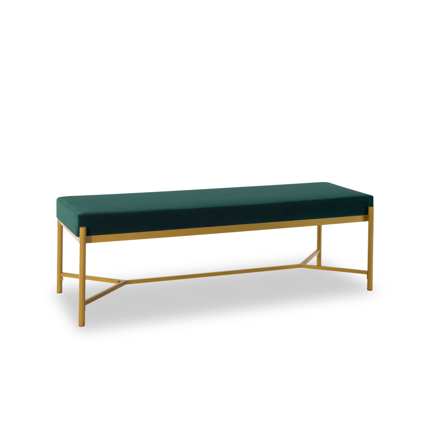 Kadyn Long Upholstered Bench, Metal Entryway Bench for Bedroom, Modern Velvet End of Bed Bench for Entryway, Dark Green Kadyn Long Upholstered Bench, Metal Entryway Bench for Bedroom, Modern Velvet End of Bed Bench for Entryway, Dark Green