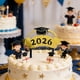 thumbnail image 5 of Adornos para tartas de graduación: gorros de graduación y adornos decorativos para cupcakes. Tema de fiesta de graduación, 5 of 5