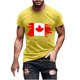 thumbnail image 2 of Tops para hombre, blusas y camisas de cuello redondo y manga corta para hombre. Camiseta de cuello redondo y manga corta con estampado de bandera canadiense para hombre. Blusa de algodón y poliéster p, 2 of 5