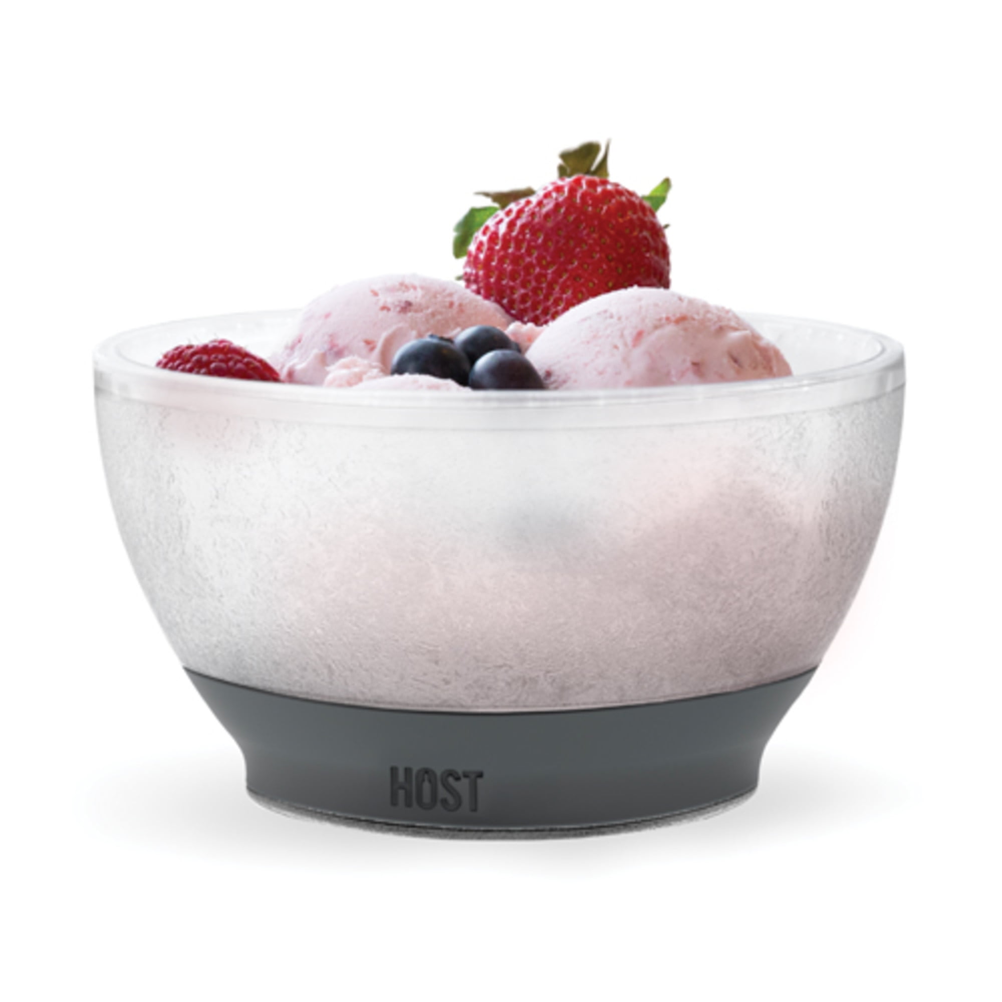 Host Ice Cream FREEZE Bowl - Double Walled Insulated Dessert Bowl, Grey