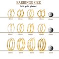 thumbnail image 4 of Juego de pendientes de aro dorados de 17 mm para mujer, 12 pares de 30 mm, 40 mm, 50 mm, 4 of 9
